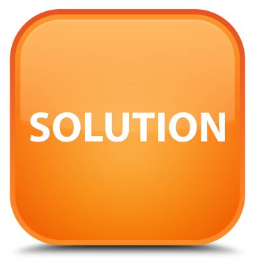 Çözüm özel turuncu kare düğme