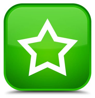 Yıldız simgesi özel yeşil kare düğme