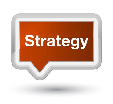Strateji birinci sınıf kahverengi banner buton