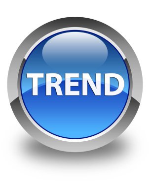 Eğilim parlak mavi yuvarlak düğme