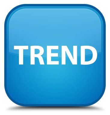 Eğilim özel camgöbeği mavi kare düğme