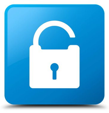 Kutsal kişilerin resmi camgöbeği mavi kare düğme kilidini