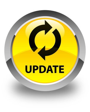 Güncelleştirme parlak sarı yuvarlak düğme