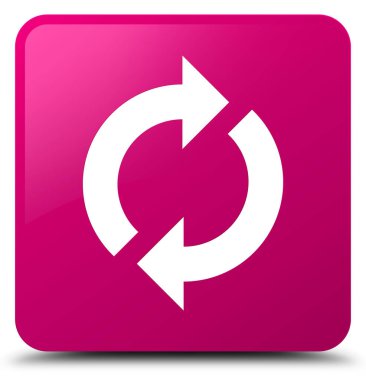 Güncelleştirme simgesi pembe kare düğme