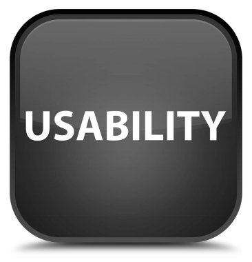 Kullanılabilirlik özel siyah kare düğme