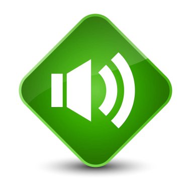 Ses simgesini zarif yeşil elmas düğmesi