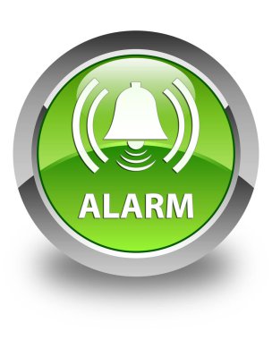 Alarm (zil simgesini) parlak yeşil yuvarlak düğmesi