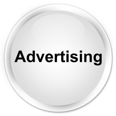 Reklam premium beyaz yuvarlak düğmesi