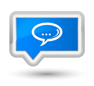 Sohbet simgesi Başbakan camgöbeği mavi bayrak düğmesini