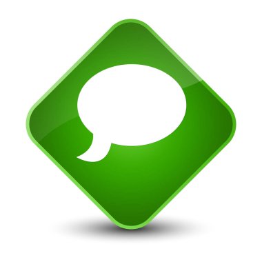 Sohbet simgesi zarif yeşil elmas düğmesini