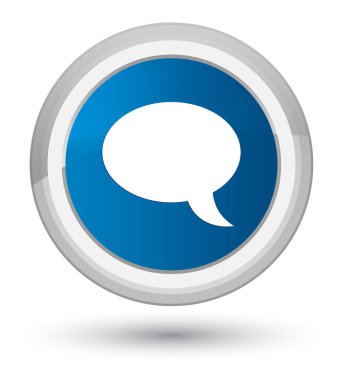 Sohbet simgesi baş mavi yuvarlak düğmesi