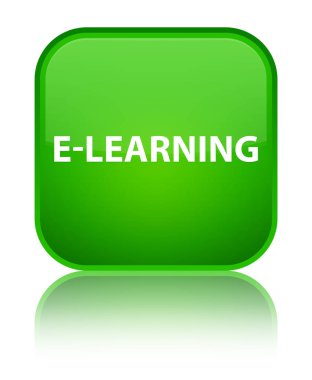 E-öğrenme özel yeşil kare düğme