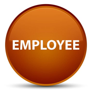 Çalışan özel kahverengi yuvarlak düğmesini