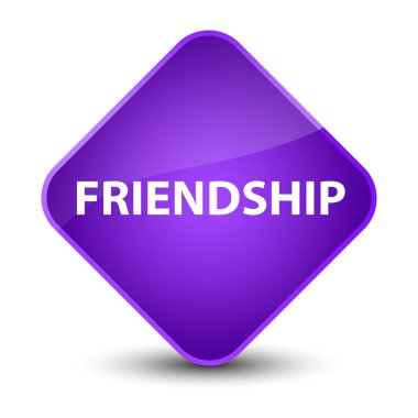 Dostluk zarif mor elmas düğmesi