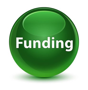 Cam gibi yumuşak yeşil yuvarlak düğmeye finansman