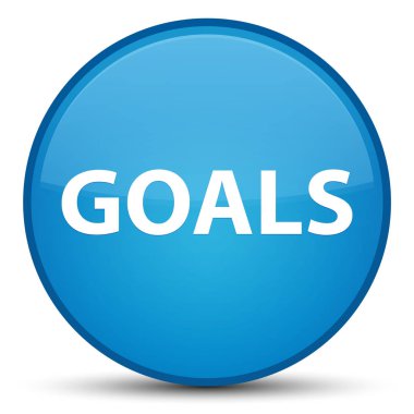 Gol özel camgöbeği mavi yuvarlak düğmesi