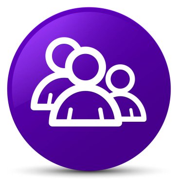 Grup simgesi mor yuvarlak düğmesi