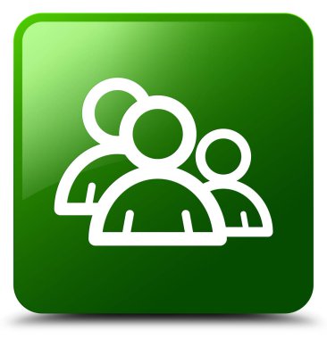 Grup simgesi yeşil kare düğme