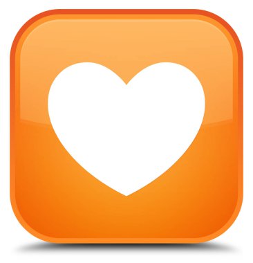 Kalp kutsal kişilerin resmi özel turuncu kare düğme