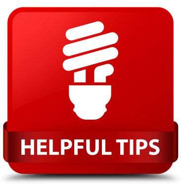 Yararlı ipuçları (ampul simgesi) kırmızı kare düğmesini kırmızı kurdele orta