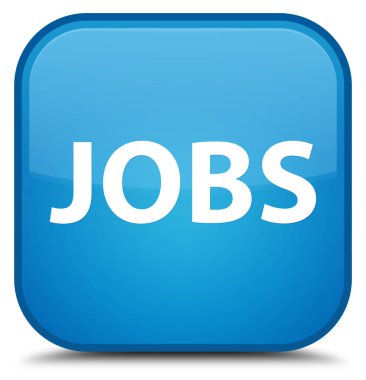 İşleri özel camgöbeği mavi kare düğme