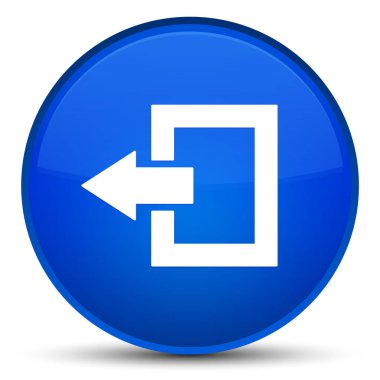 Oturum kapatma simgesi özel mavi yuvarlak düğmesi