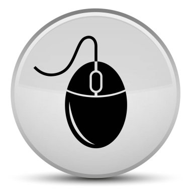 Fare simgesi özel beyaz yuvarlak düğmesi
