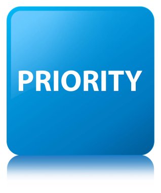 Öncelik camgöbeği mavi kare düğme