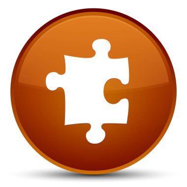 Bulmaca kutsal kişilerin resmi özel kahverengi yuvarlak düğme