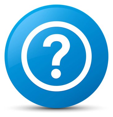 Soru simgesi mavi düğme mavi