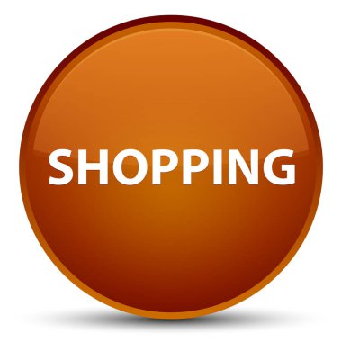 Alışveriş özel kahverengi yuvarlak düğmesi