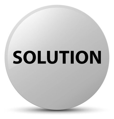 Çözüm beyaz yuvarlak düğmesi