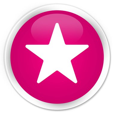 Yıldız simgesi sigorta primi pembe yuvarlak düğmesi