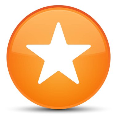 Yıldız simgesi özel turuncu yuvarlak düğmesine