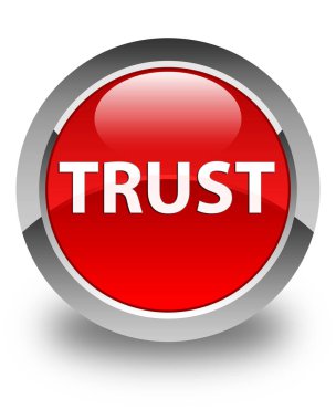 Parlak düğme kırmızı güven