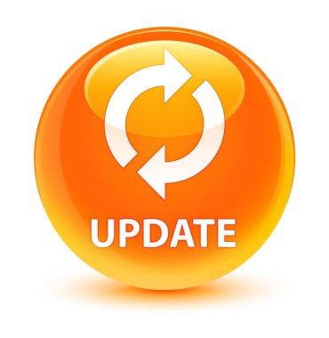 Güncelleştirme camsı turuncu yuvarlak düğmesine