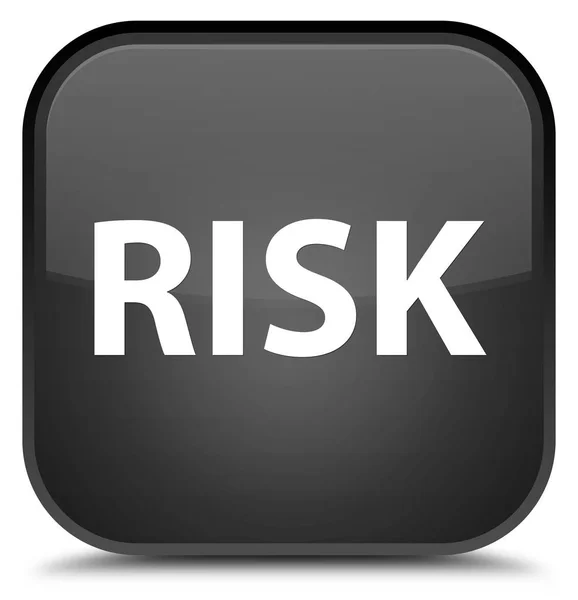 Risk özel siyah kare düğme — Stok fotoğraf