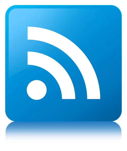 RSS icon cyan blue square button