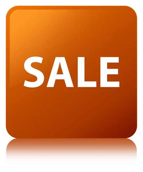 Sale brown square button — Stock Photo, Image