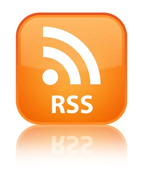 RSS special orange square button — Stock Photo, Image