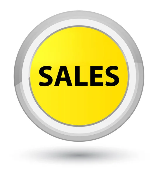 Sales prime yellow round button — Stock Photo, Image