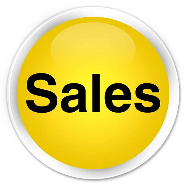 Verkaufsprämie gelber runder Knopf — Stockfoto