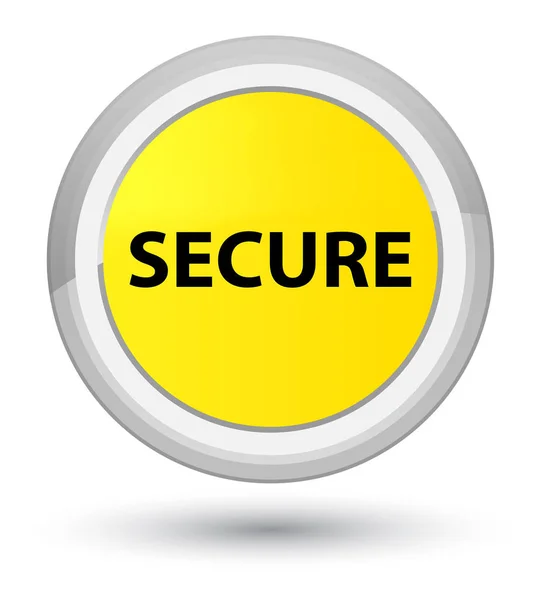 Veilige prime gele ronde knop — Stockfoto