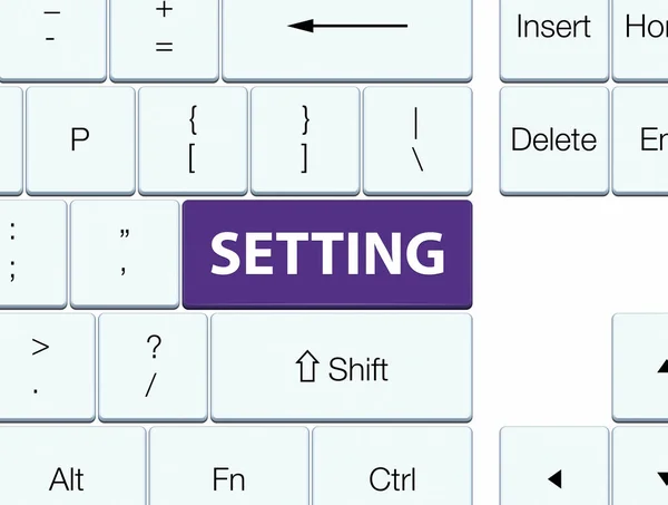 紫色のキーボード ボタンの設定 — ストック写真