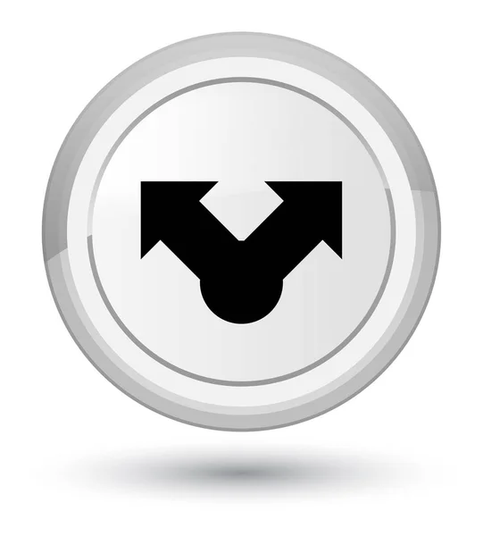 Ikona prime biały okrągły przycisk Udostępnij — Zdjęcie stockowe