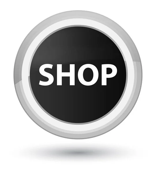 Shop prime schwarzer runder Knopf — Stockfoto