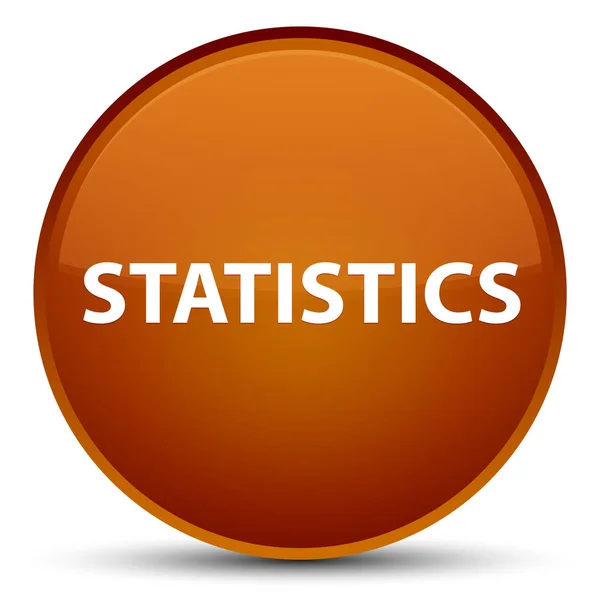 Estadísticas botón redondo marrón especial —  Fotos de Stock