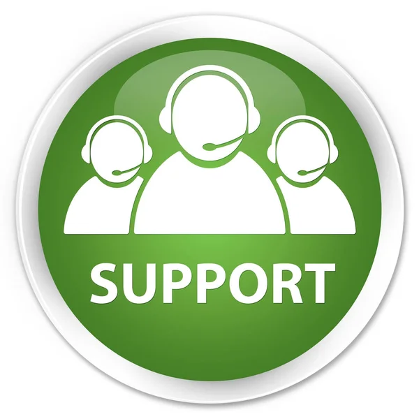 Υποστήριξη (εικονίδιο ομάδας φροντίδας πελατών) premium απαλό πράσινο στρογγυλή butto — Φωτογραφία Αρχείου