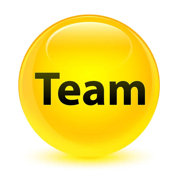 Team glassy yellow round button — Stock Photo, Image