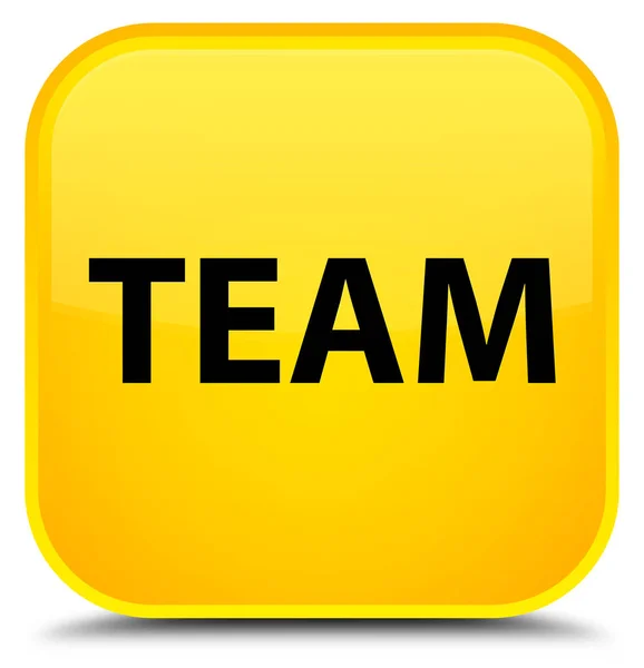팀 특별 한 노란색 사각형 버튼 — 스톡 사진